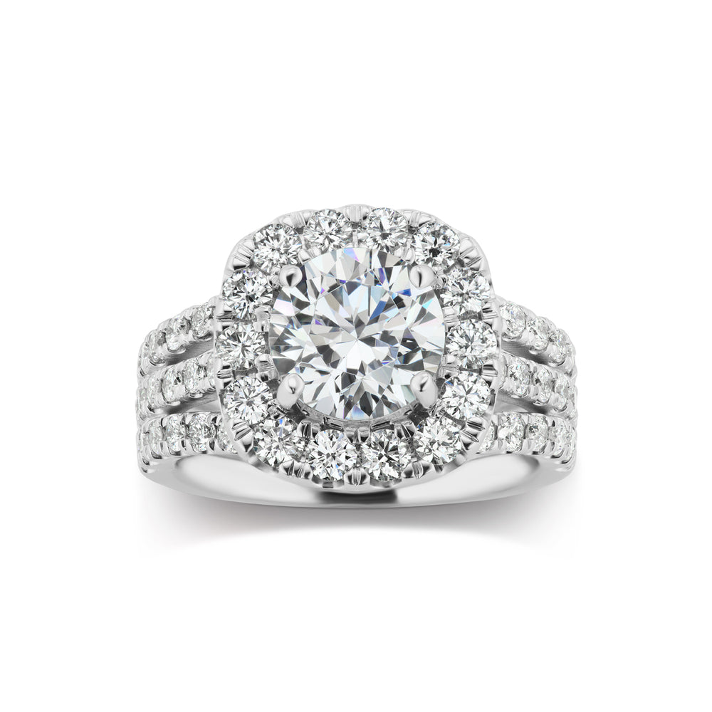 Barmakian Diamond Halo Engagement Ring