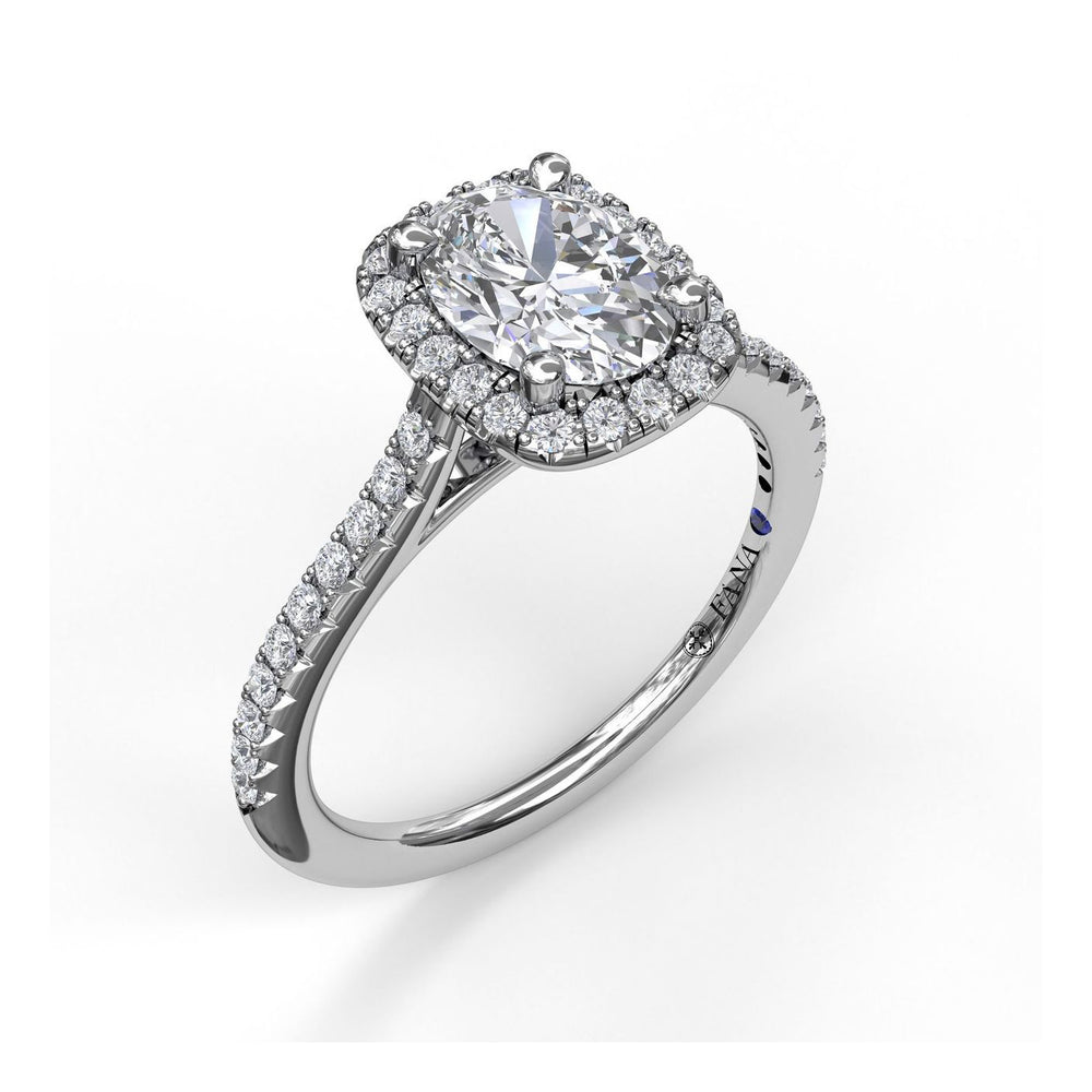 FANA Oval Diamond Halo Engagement Ring