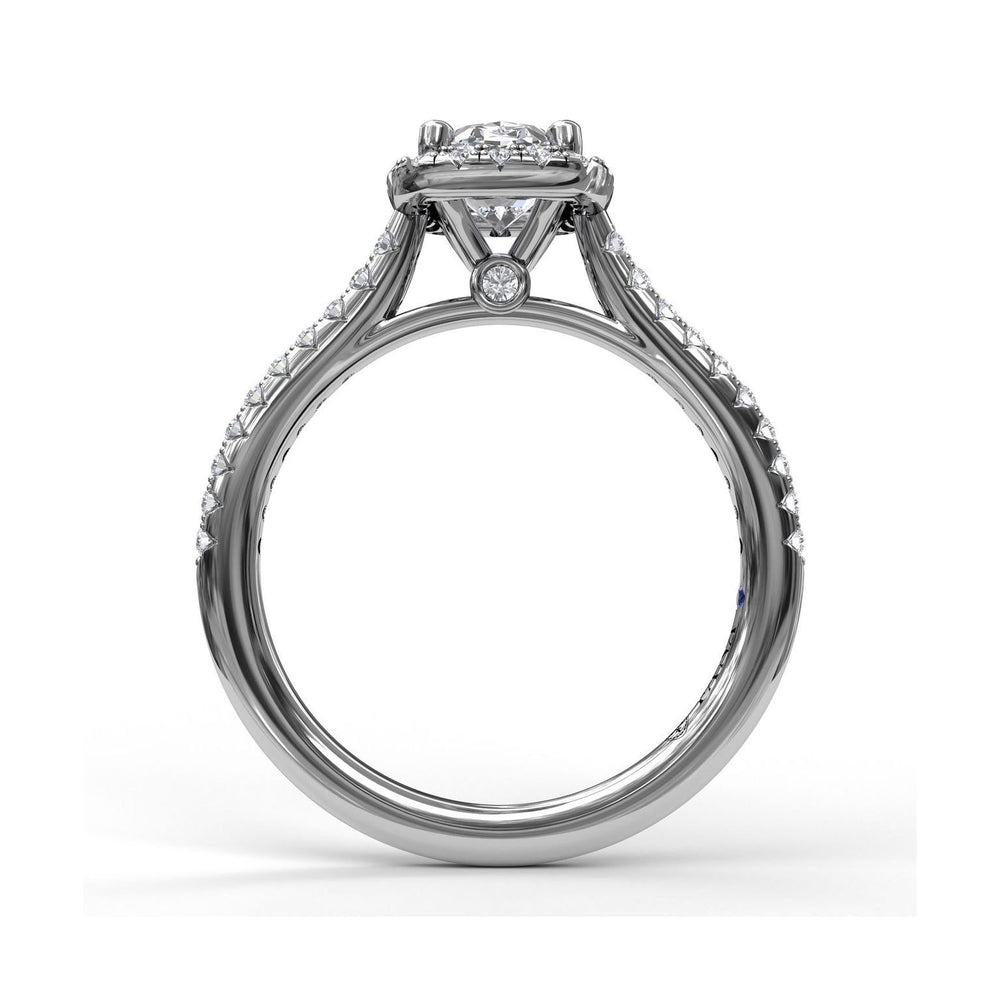 FANA Oval Diamond Halo Engagement Ring