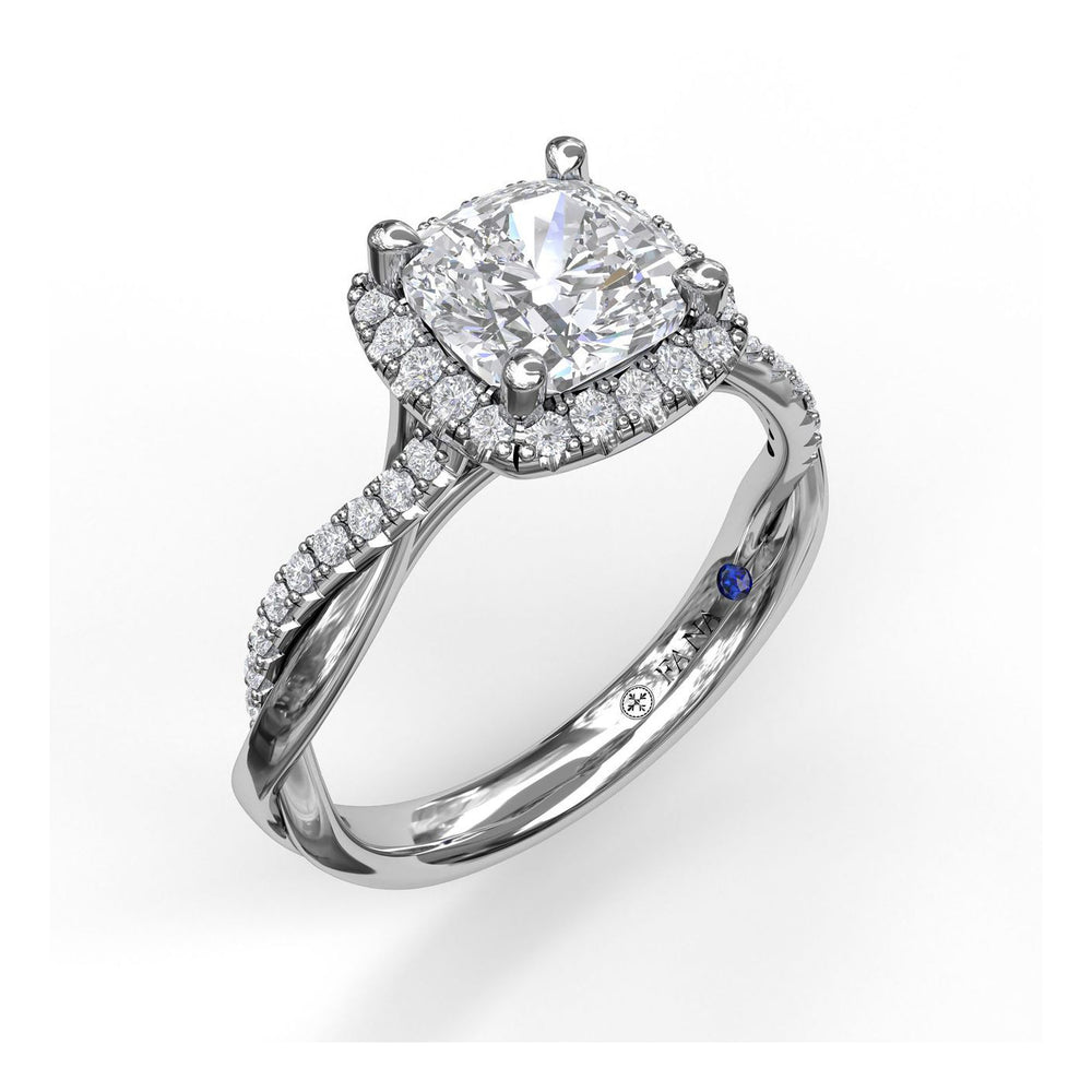 FANA Cushion Diamond Halo Engagement Ring