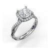 Fana Cushion Diamond Halo Engagement Ring