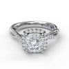 Fana Cushion Diamond Halo Engagement Ring