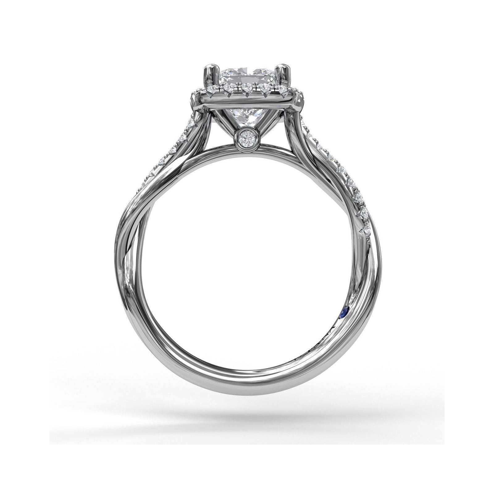FANA Cushion Diamond Halo Engagement Ring