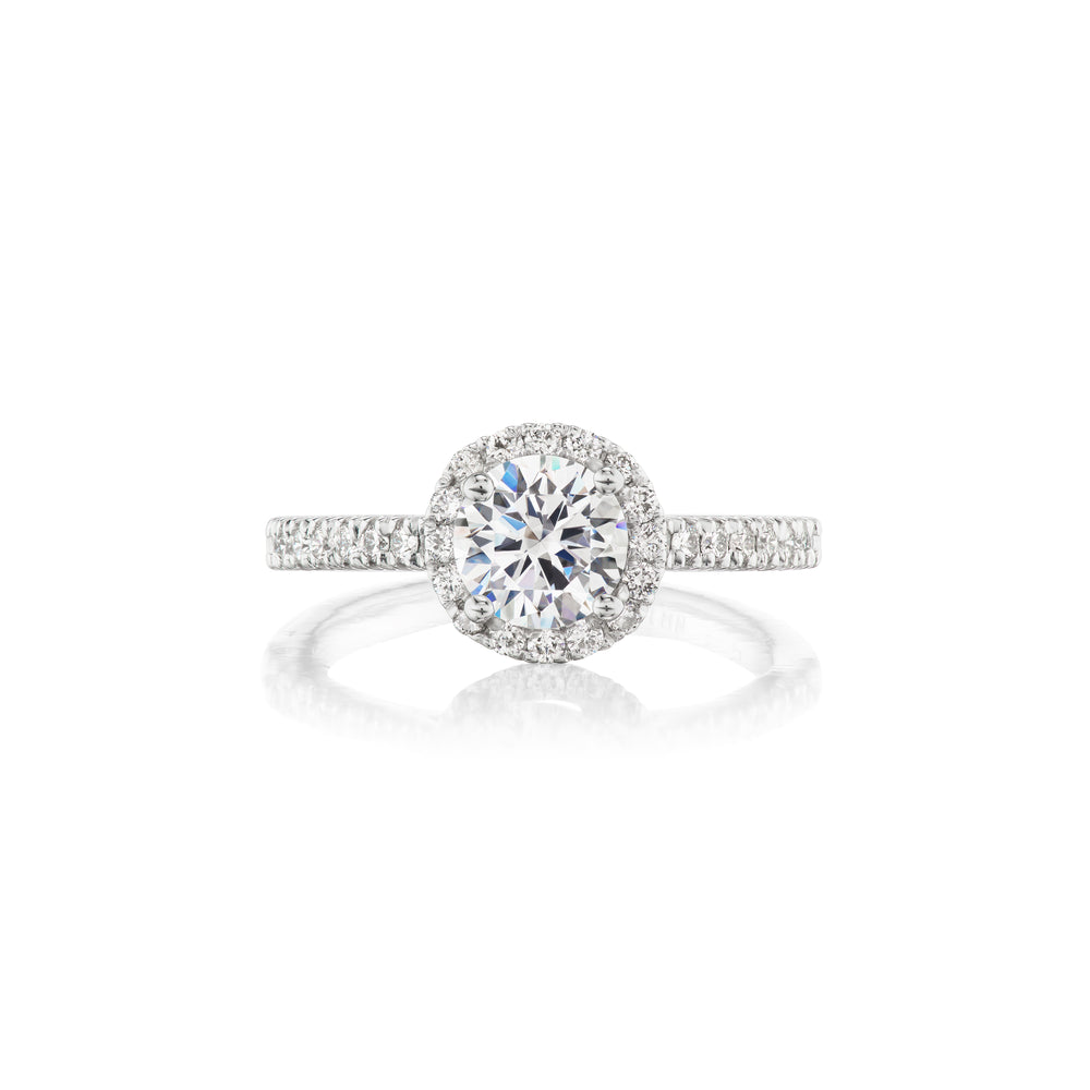 Barmakian Diamond Halo Engagement Ring