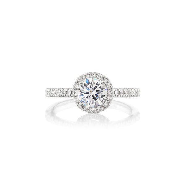 Barmakian Diamond Halo Engagement Ring