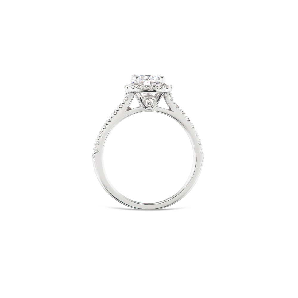 Barmakian Diamond Halo Engagement Ring