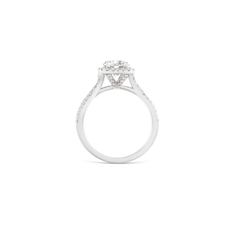 Barmakian Diamond Halo Engagement Ring