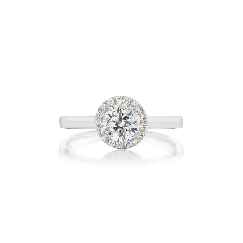 Barmakian Diamond Halo Engagement Ring