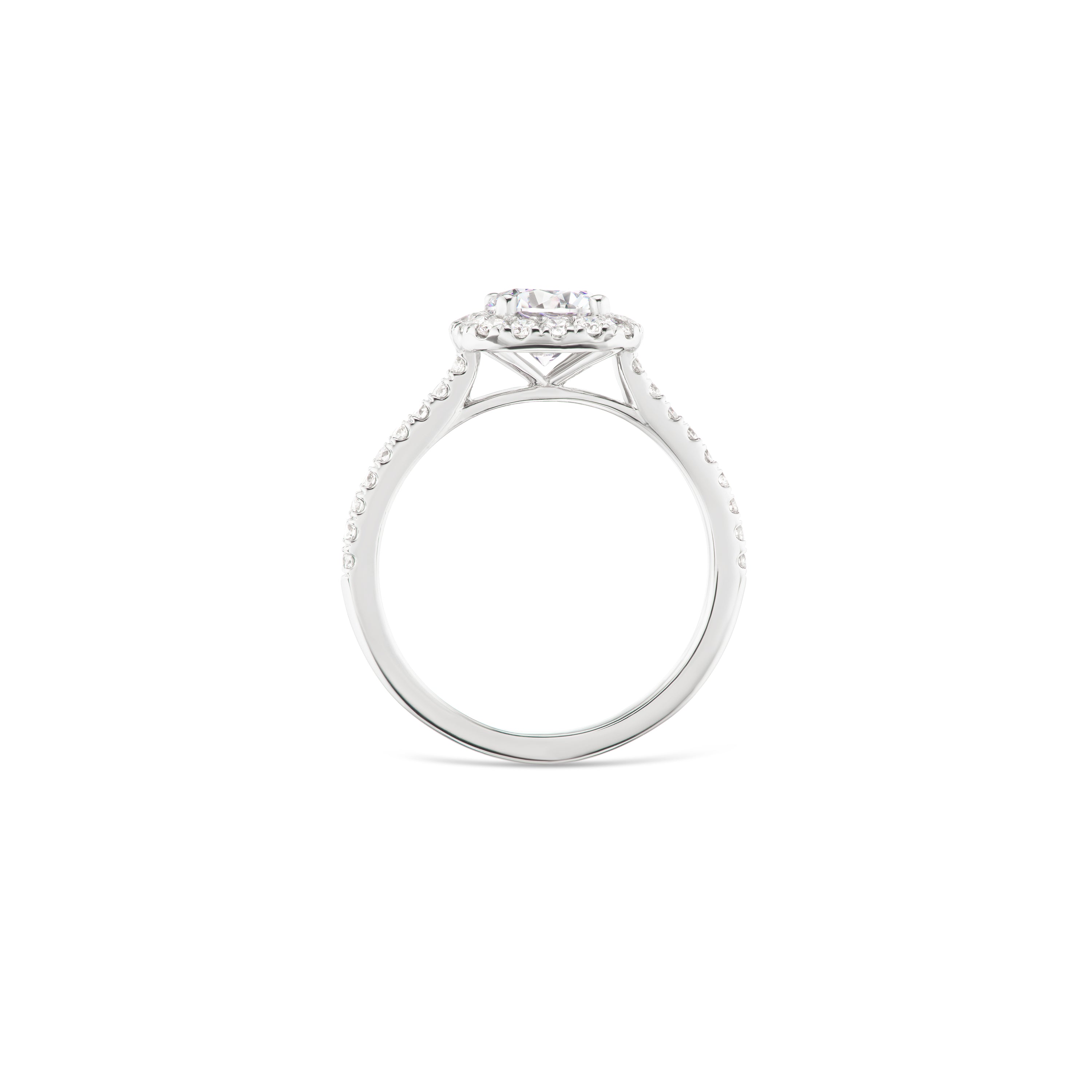 Barmakian Diamond Halo Engagement Ring