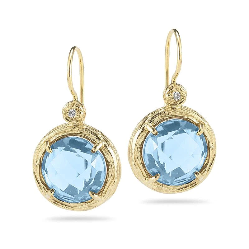 I. Reiss Blue Topaz Dangle Earrings