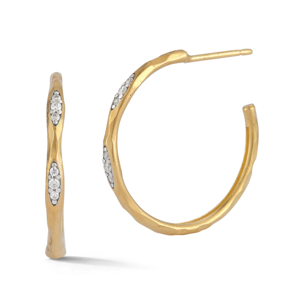 I. Reiss Diamond Hoop Earrings