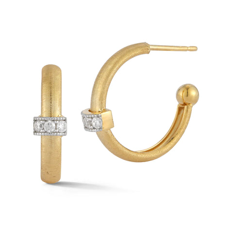 I. Reiss Diamond Hoop Earrings