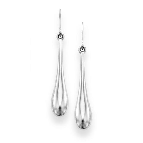 White Gold Teardrop Earrings