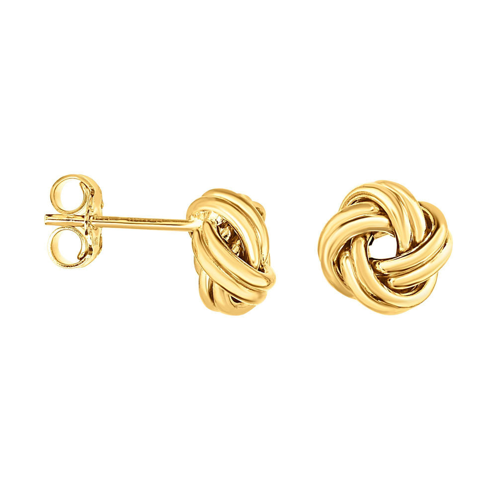 Yellow Gold Love Knot Earrings