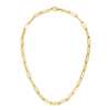 Yellow Gold Paperclip Necklace
