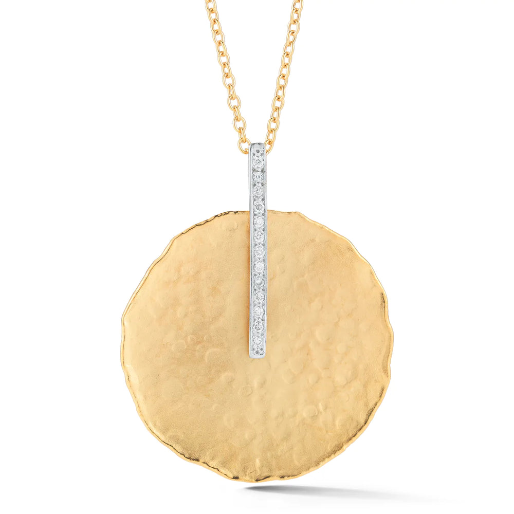 Barmakian I. Reiss diamond disc pendant in gold
