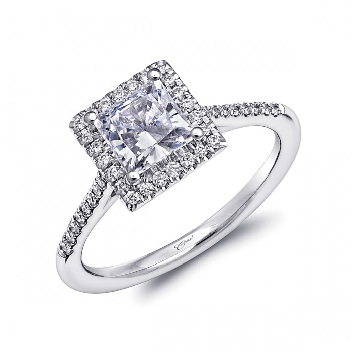 Coast Diamond Princess Cut Halo Engagement Ring