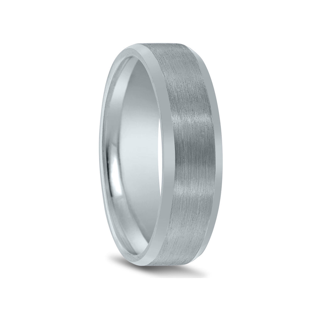 Novell Brushed Finish Wedding Band