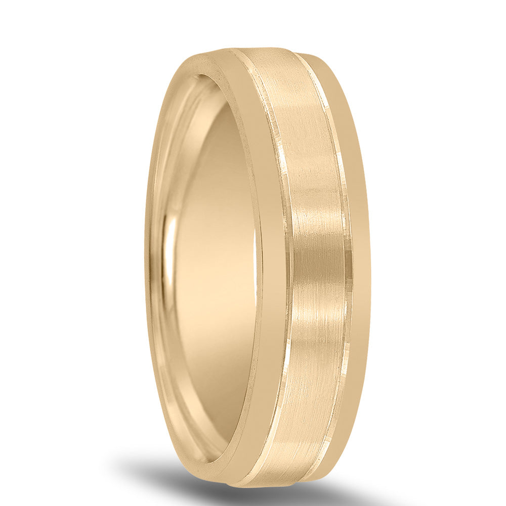 Novell Brushed Finish Wedding Band