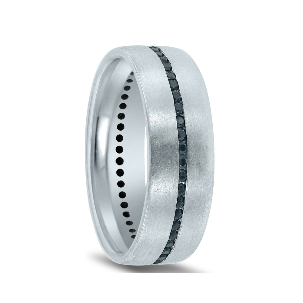 Novell Black Diamond Wedding Band