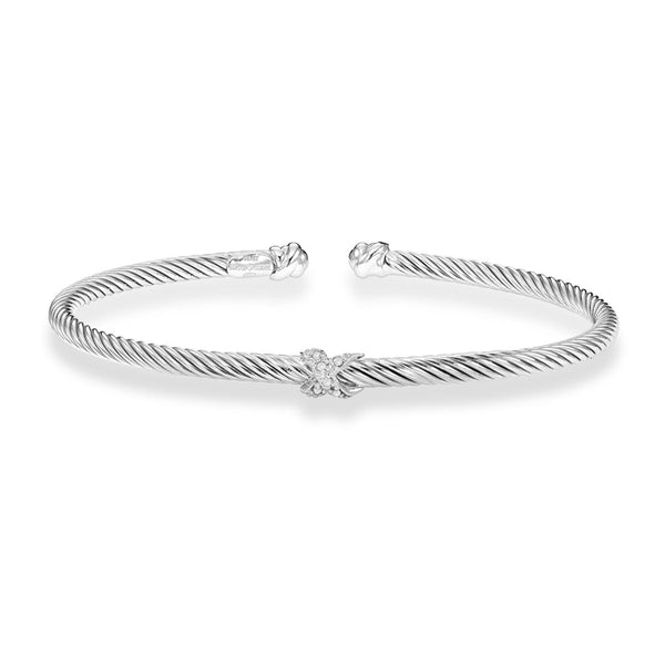 Phillip Gavriel Diamond "X" Cable Cuff