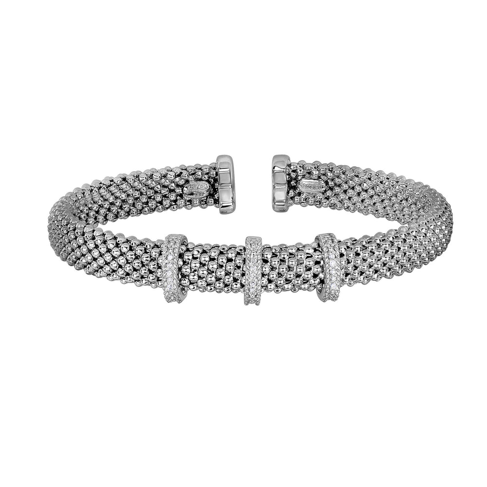 Phillip Gavriel Silver Popcorn Diamond Bracelet