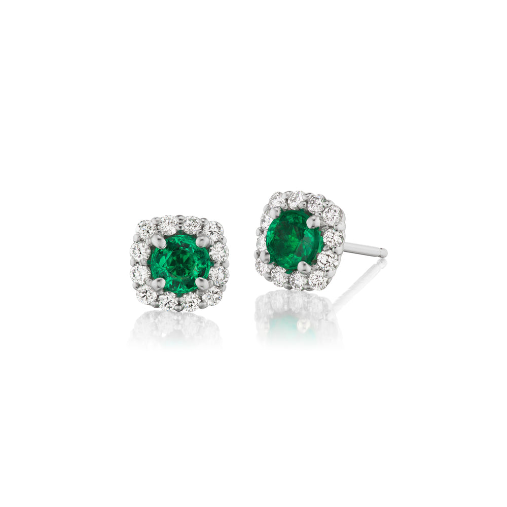 Emerald and Diamond Earrings