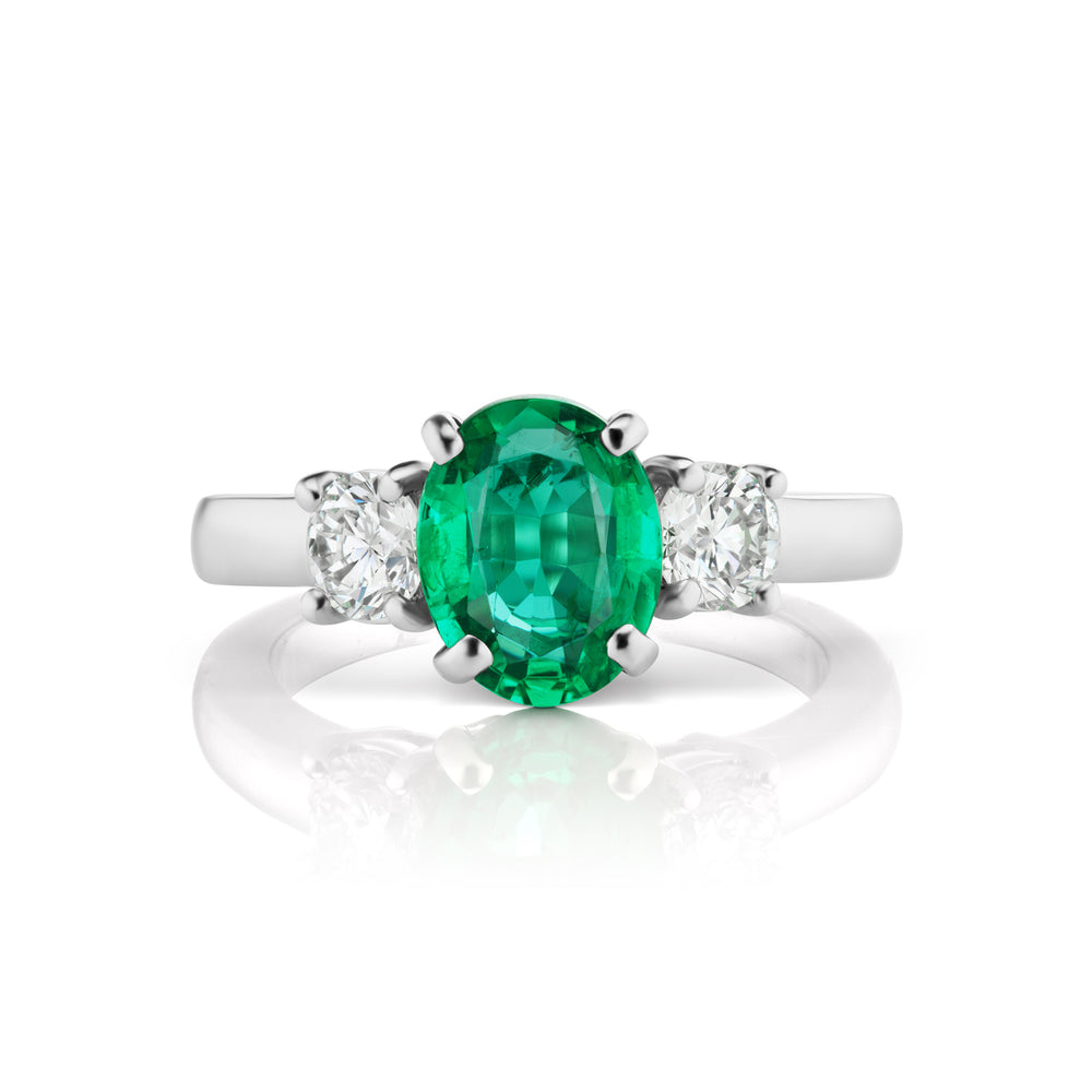 Barmakian Emerald and Diamond Ring