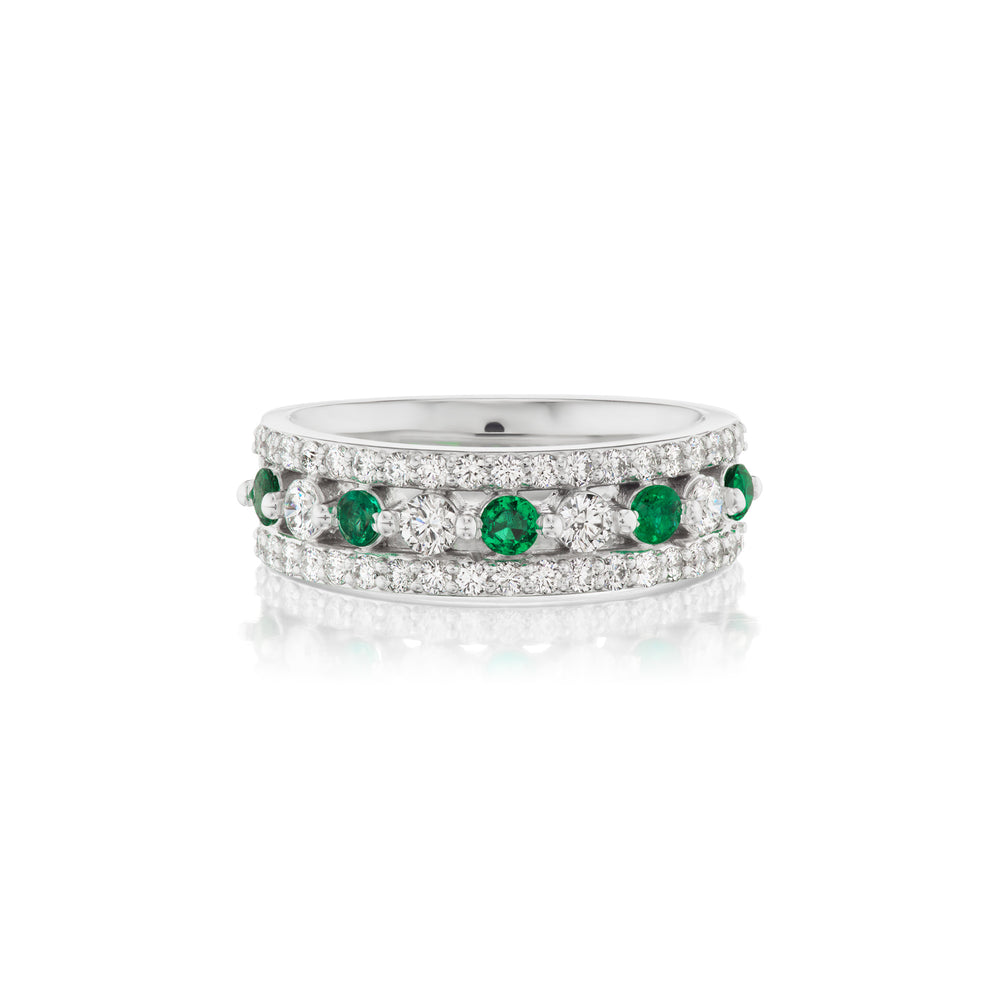 Barmakian Emerald and Diamond Band