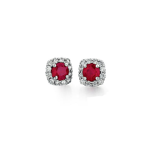 Ruby and Diamond Earrings