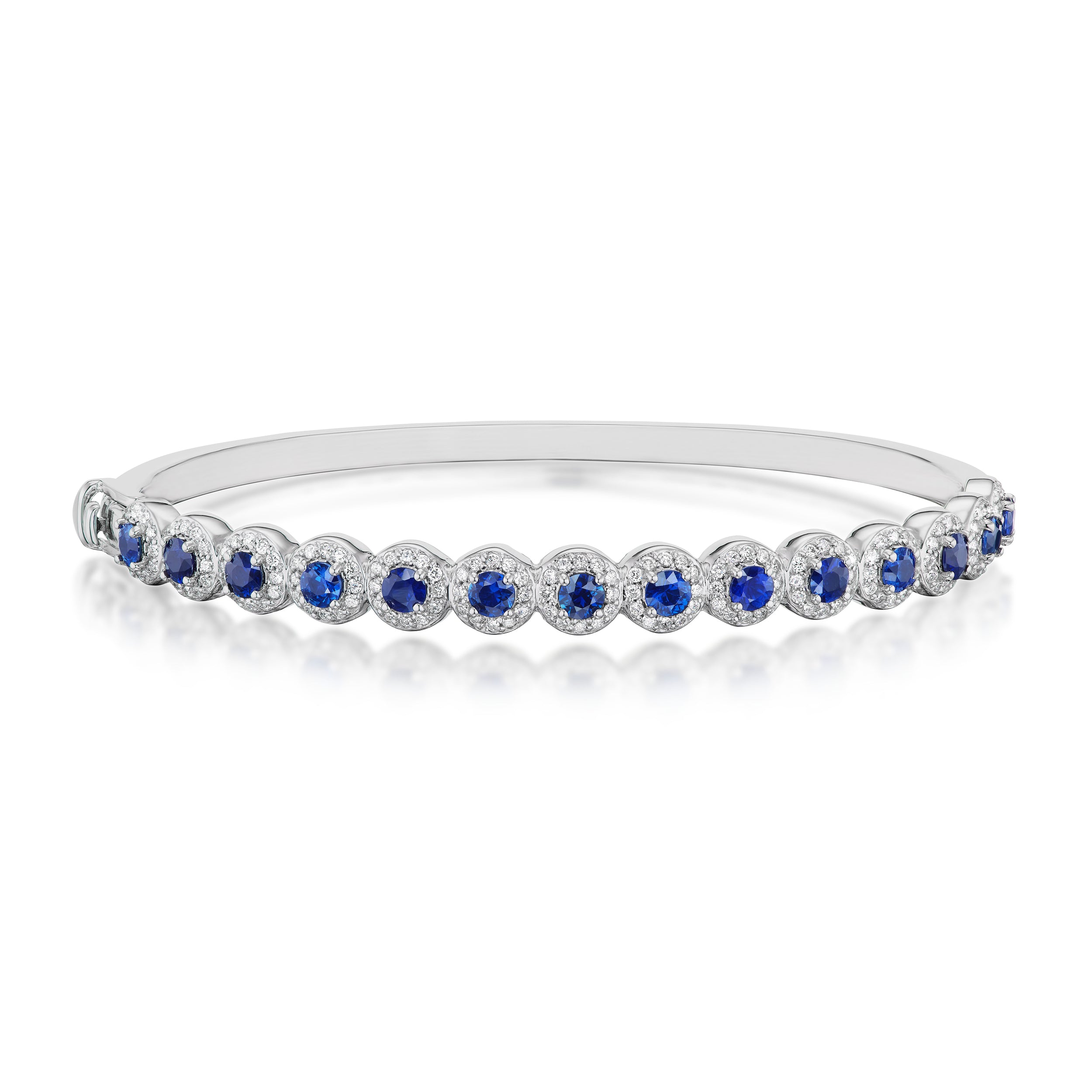 Sapphire and Diamond Halo Bracelet