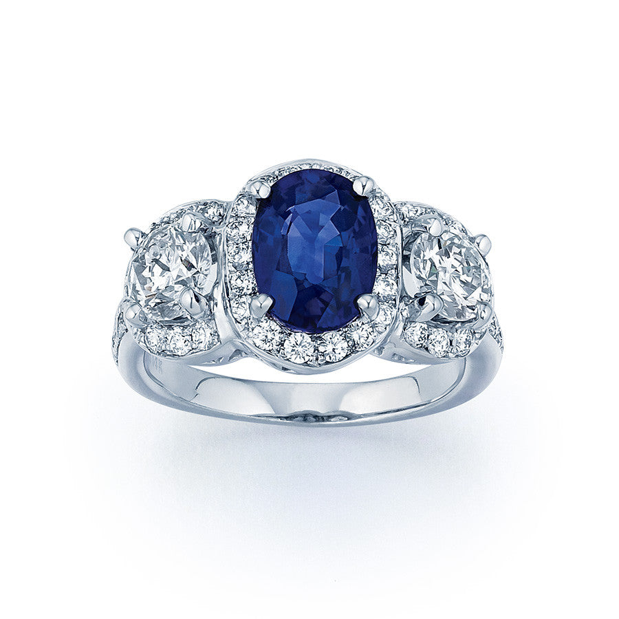 Barmakian Sapphire and Diamond Ring