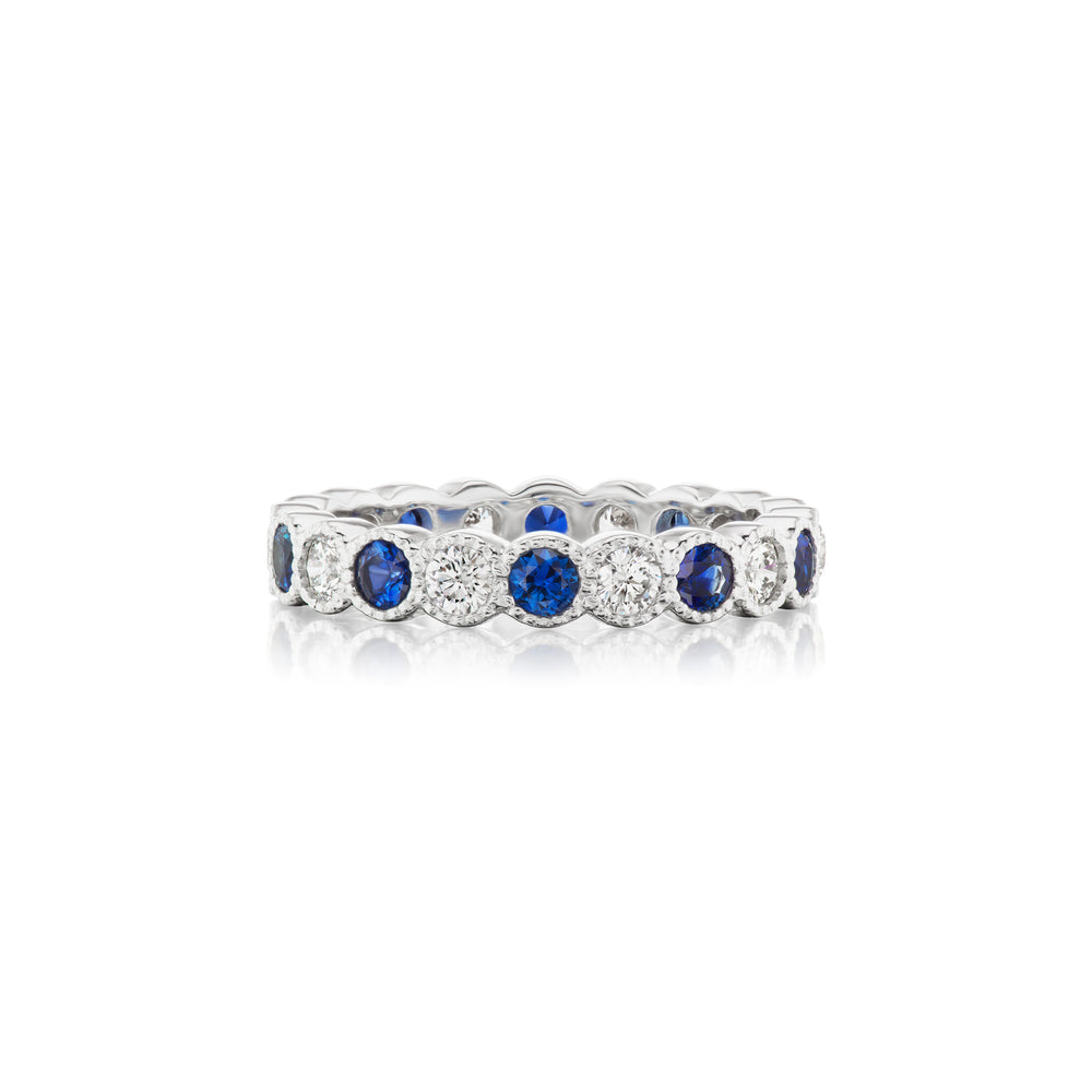 Barmakian Sapphire and Diamond Eternity Band