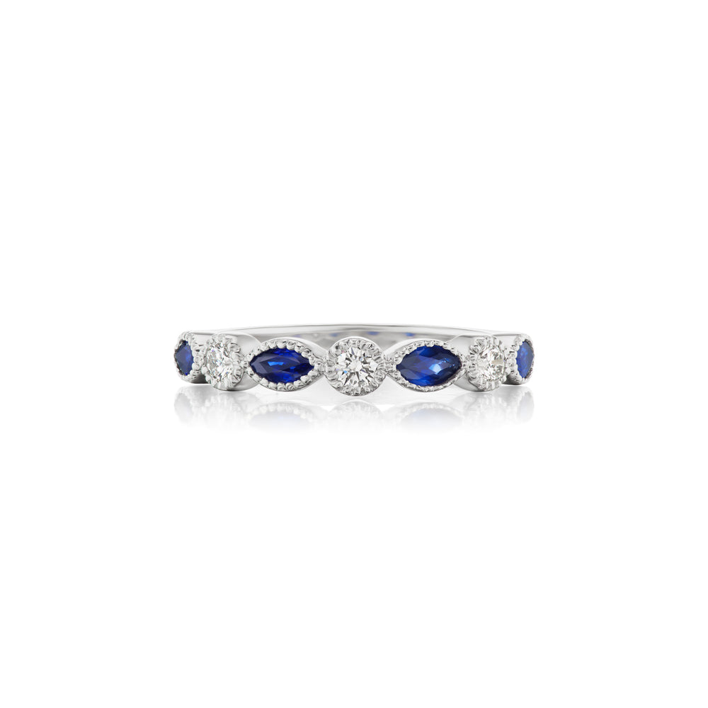 Barmakian Sapphire and Diamond Band