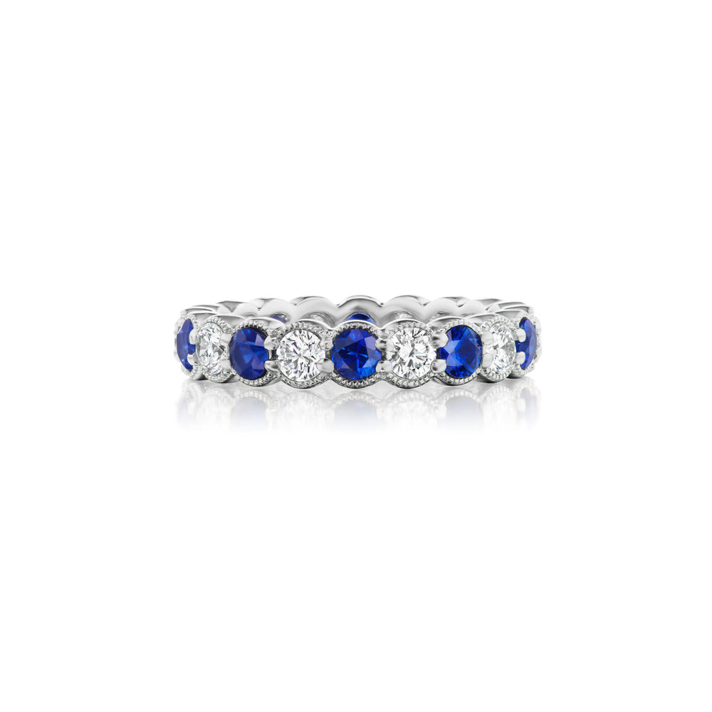 Barmakian Sapphire and Diamond Eternity Band