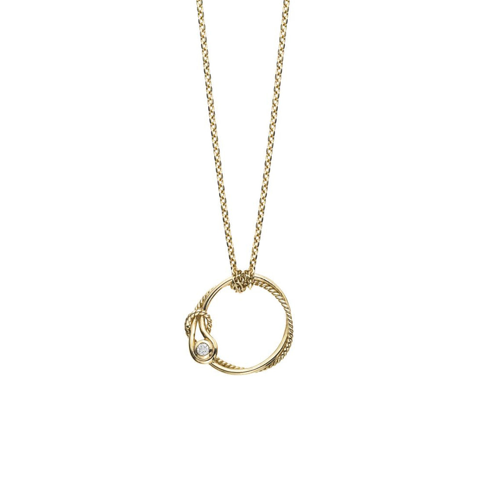 Phillip Gavriel Italian Cable L'Infinito Circle Pendant