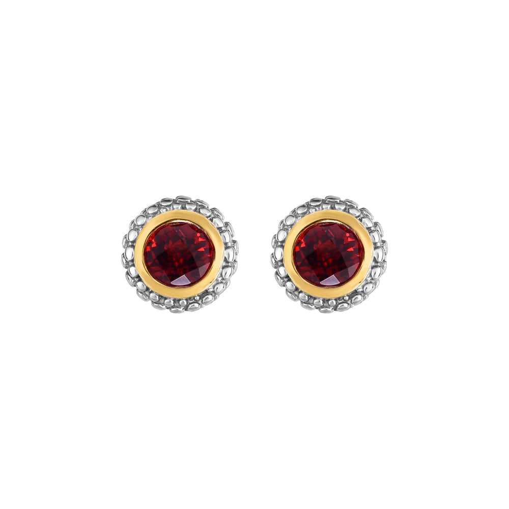 Phillip Gavriel Silver Garnet Earrings