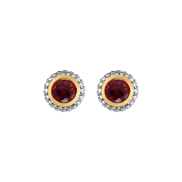 Phillip Gavriel Silver Garnet Earrings