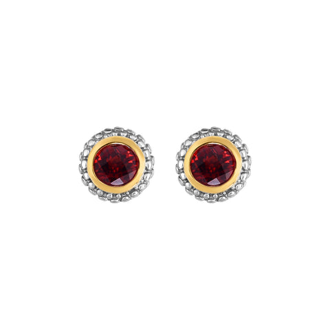Phillip Gavriel Silver Garnet Earrings
