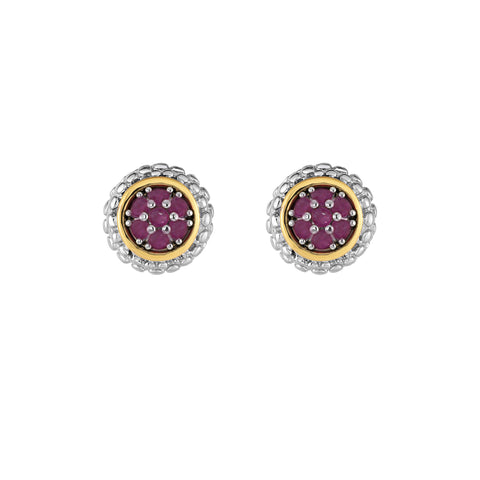 Phillip Gavriel Silver Ruby Earrings