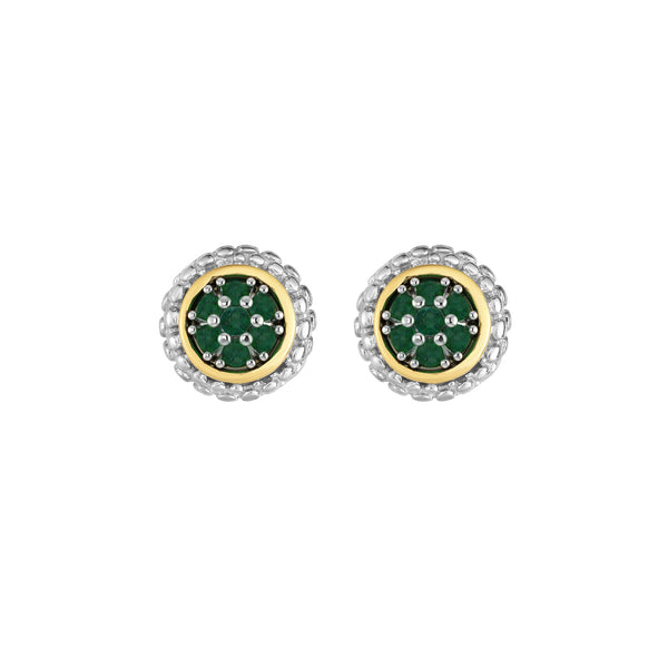 Phillip Gavriel Silver Emerald Earrings