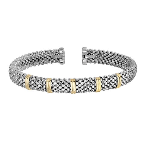 Phillip Gavriel Silver & 18kt Gold Popcorn Bracelet