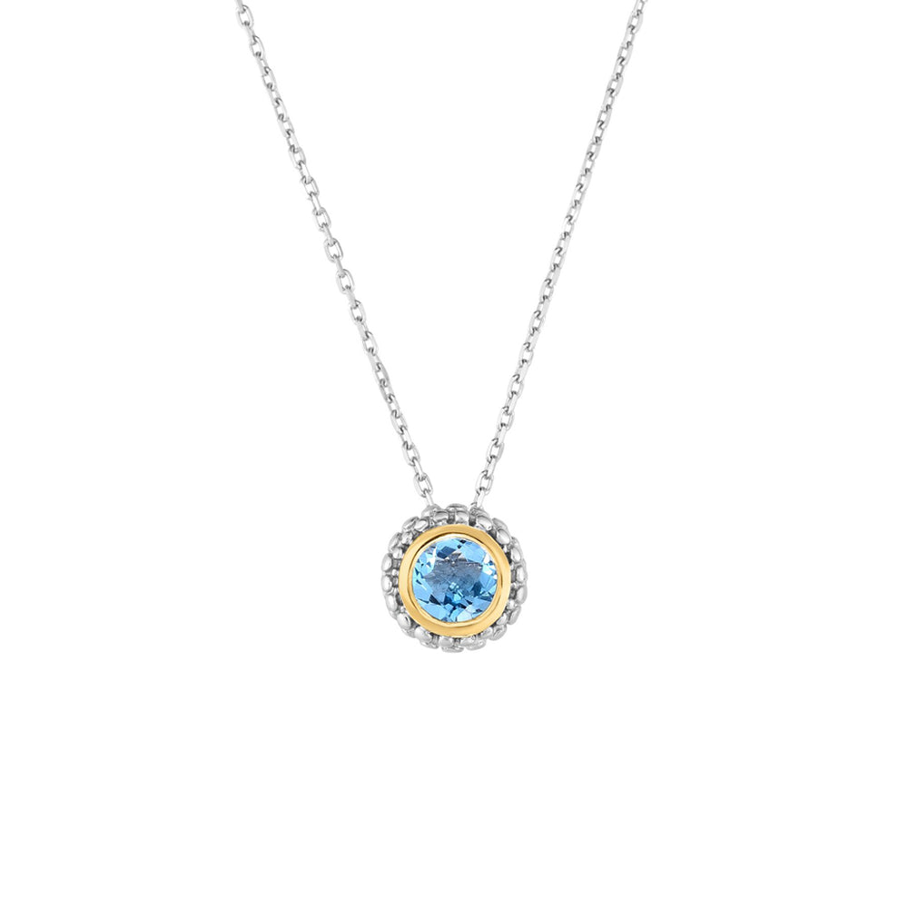 Phillip Gavriel Silver Blue Topaz Pendant