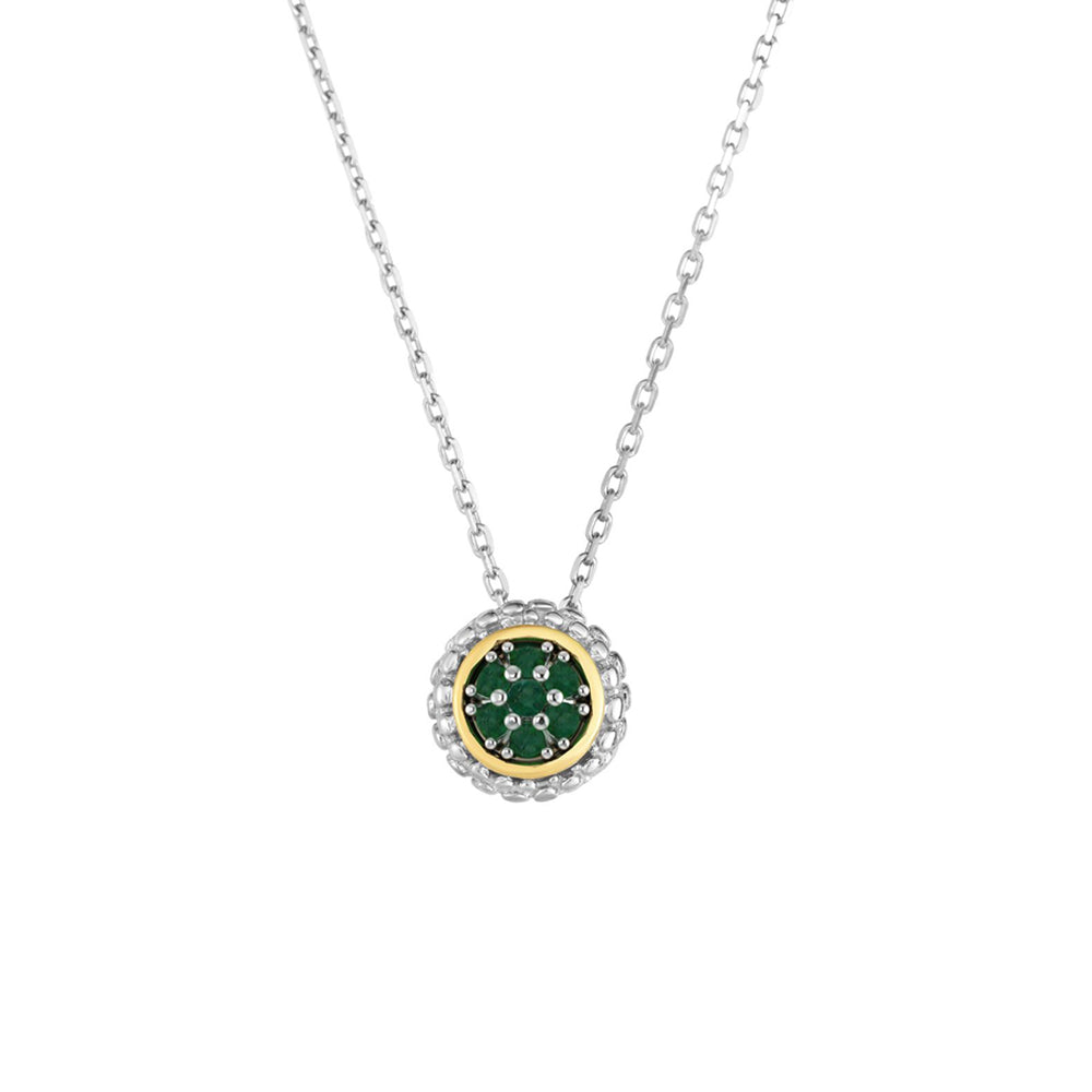 Phillip Gavriel Silver Emerald Pendant