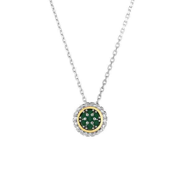 Phillip Gavriel Silver Emerald Pendant