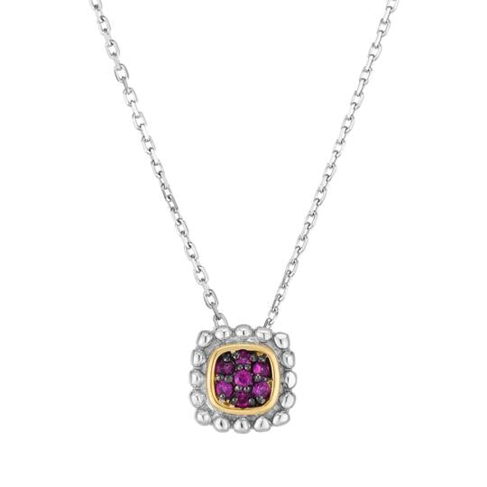 Phillip Gavriel Silver Ruby Quadra Pendant