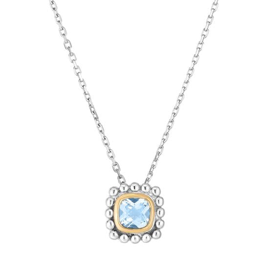 Phillip Gavriel Silver Aquamarine Quadra Pendant