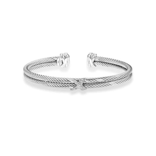 Phillip Gavriel Diamond "X" Cable Cuff