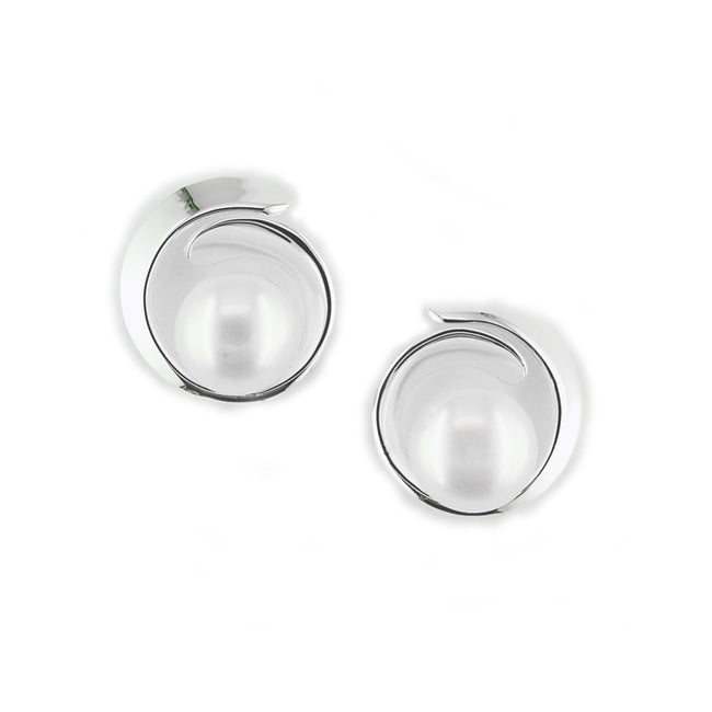 Tom Kruskal Overlap Curl Pearl Earrings