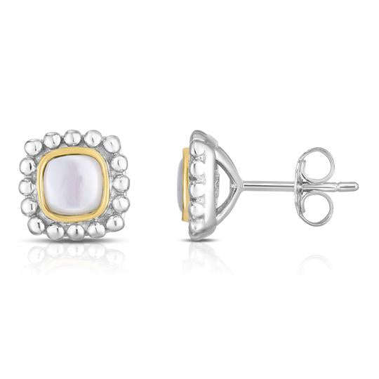 Phillip Gavriel Silver Mother-of-Pearl Quadra Earrings